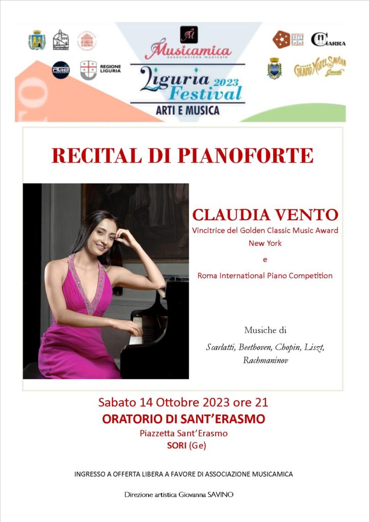 Claudia Vento-Locandina 14 ottobre concerto a Genova
